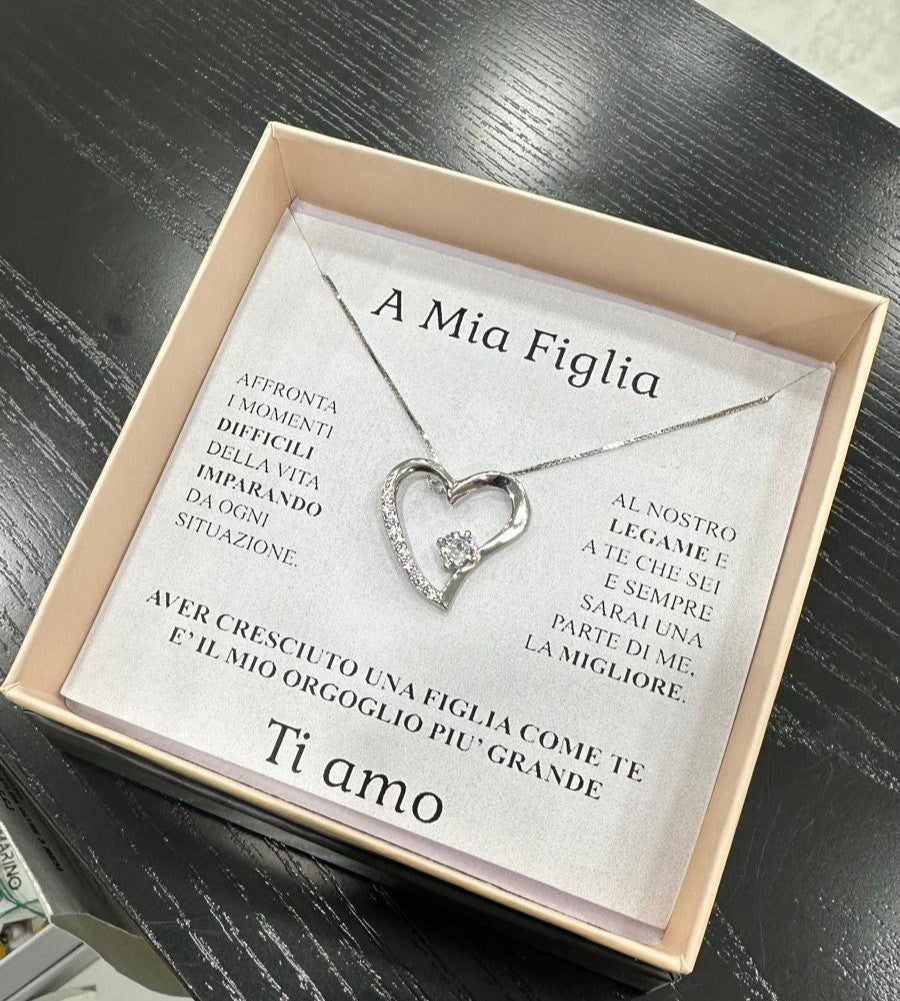 Collana cuore con dedica "Figlia"